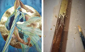 I Love To Add The Gold Touch To My Art
