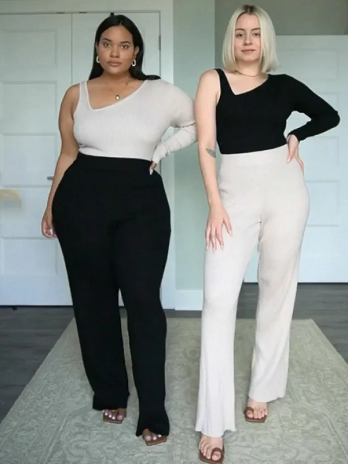 “Estilo, no talla”: Estas dos amigas muestran cómo se ve el mismo atuendo en diferentes tipos de cuerpos (30 imágenes nuevas)