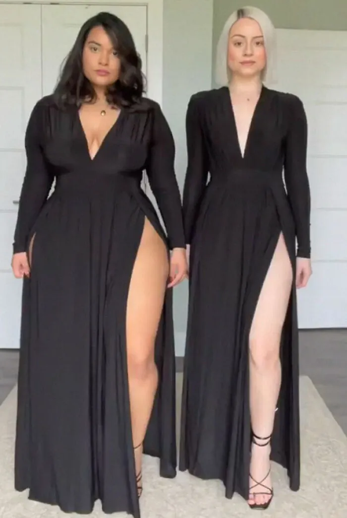 “Estilo, no talla”: Estas dos amigas muestran cómo se ve el mismo atuendo en diferentes tipos de cuerpos (30 imágenes nuevas)
