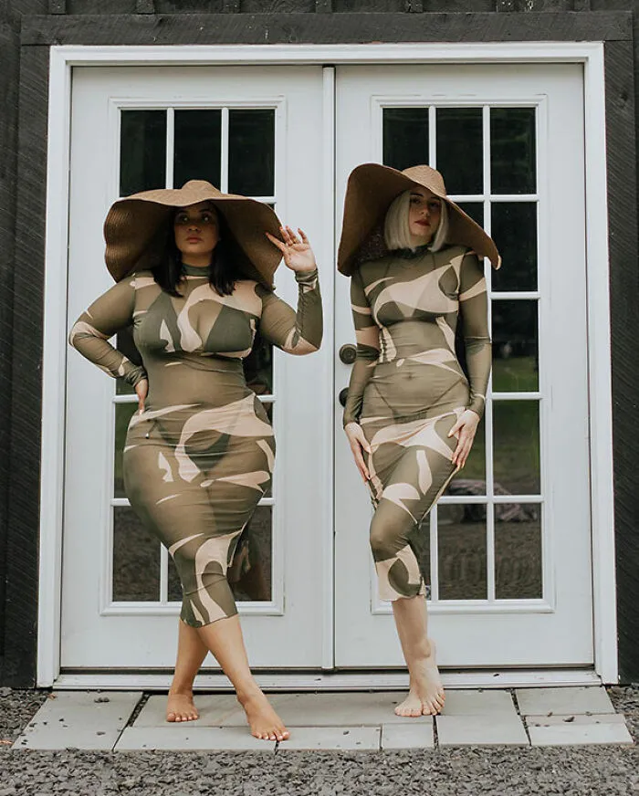 "Style Not Size": Two Friends Show How The Same Outfit Looks On Their Different Body Sizes (30 New Pics)