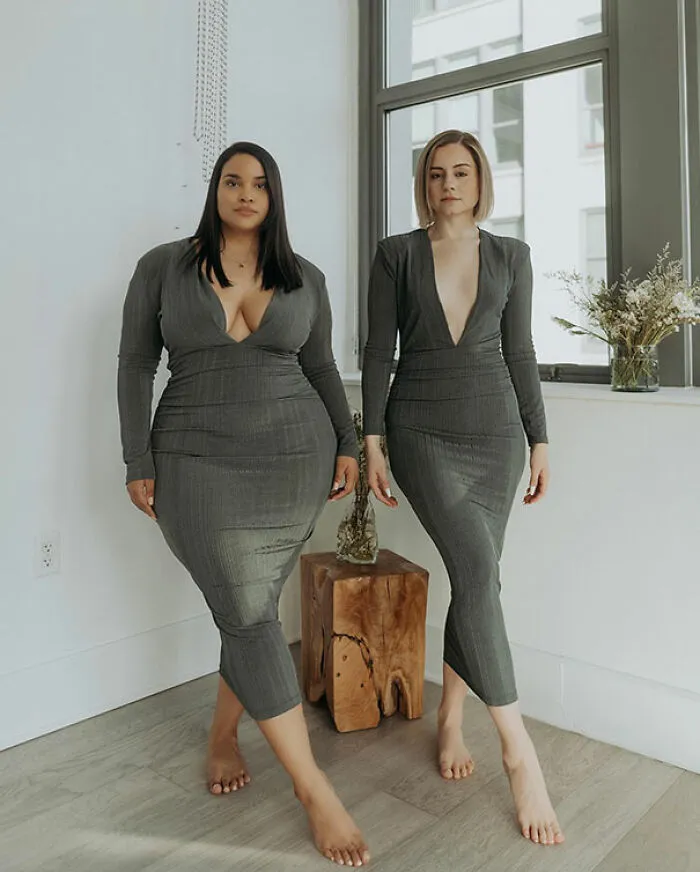 "Style Not Size": Two Friends Show How The Same Outfit Looks On Their Different Body Sizes (30 New Pics)