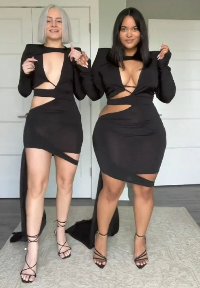 "Style Not Size": Two Friends Show How The Same Outfit Looks On Their Different Body Sizes (30 New Pics)