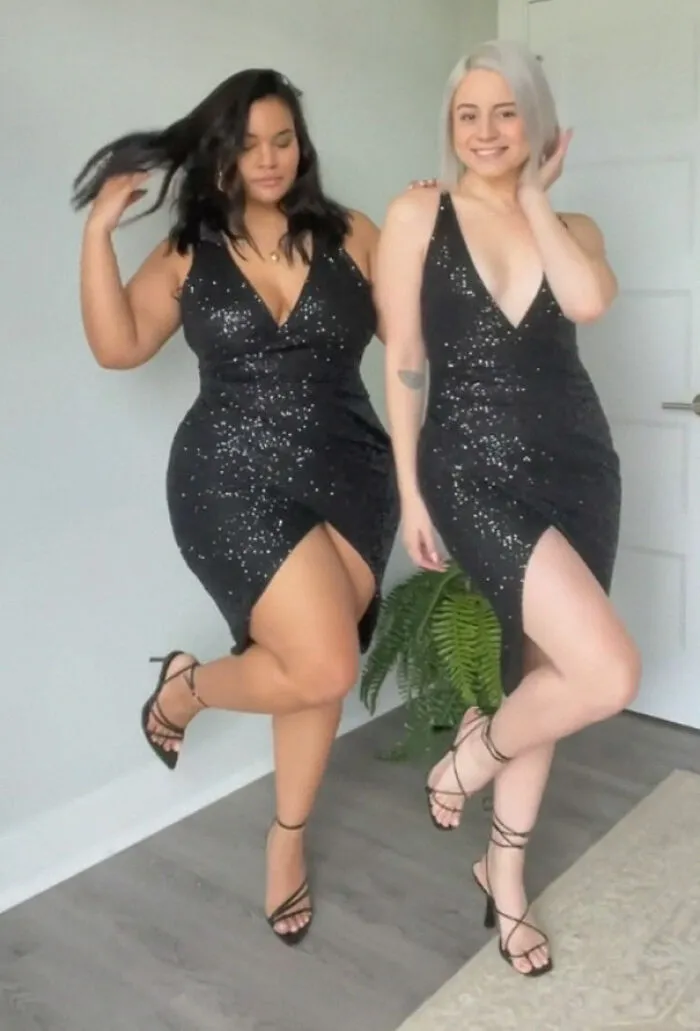 “Estilo, no talla”: Estas dos amigas muestran cómo se ve el mismo atuendo en diferentes tipos de cuerpos (30 imágenes nuevas)