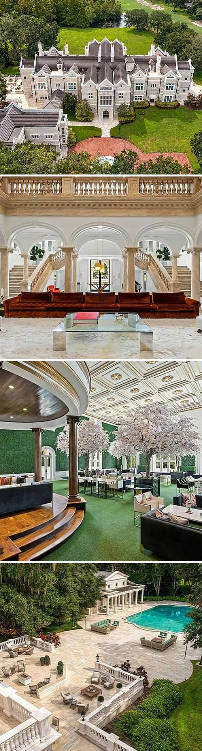 We Are Down In Tampa Fl For This $8.95 Million Castle And Comes With This Very Green Ball Room