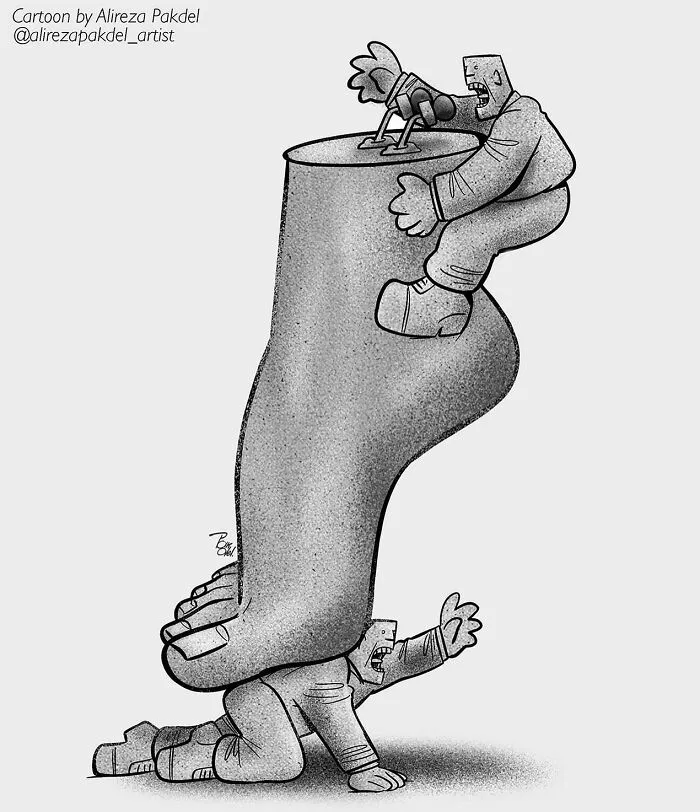 Este artista muestra los problemas de la sociedad moderna, y aquí tienes 30 nuevas ilustraciones suyas