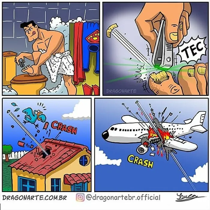 34 Divertidas situaciones a las que se enfrentan los superhéroes cuando nadie los ve