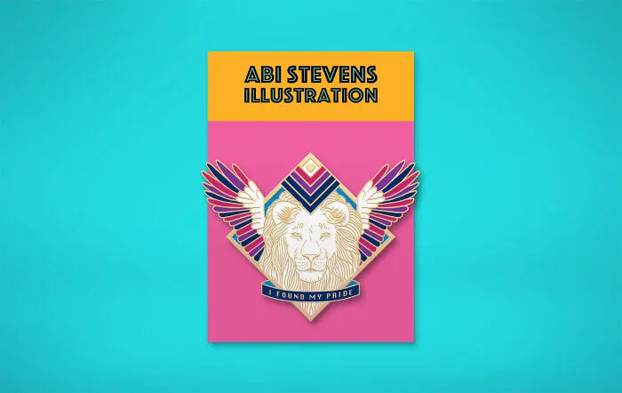 Bi Pride Enamel Pin Mock-Up