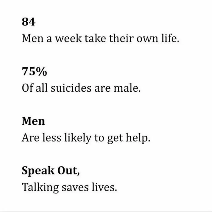 Tw: Suicide 

.
.
.
.
.

im Not Sure If The Numbers Are Legit, But I Can Tell You From Personal Experience That My Son Kenny, That Died From Suicide 11 Years Ago Couldn’t Get Help, It Was Unavailable.

today We Are His Voice That Was Never Heard.  If You’re Suffering Please Reach Out To Someone, A Friend, A Family Member, A Suicide  Hotline Or Even Us, Our Dm’s Are Open. We Aren’t Professional Therapists But We Will Listen When You Speak. 

end The Stigma. Be Heard. We’re Listening. -Joanne 
.
.
.
.
.
#stopsuicide #endthestigma #letstalkaboutmentalhealth #werelistening #mensmentalhealthmatters #suicideprevention #suicideawarness #asafeplaceinsideyourhead