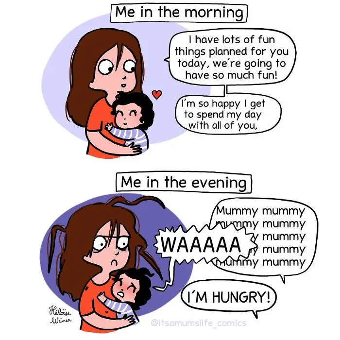 15 Relatable Comics By This Artist Capture What It's Like Being A Mom