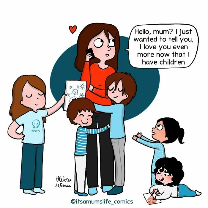 15 Relatable Comics By This Artist Capture What It's Like Being A Mom
