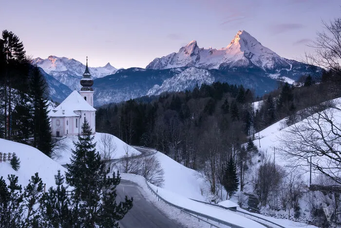 This Is Maria Gern. A Quite Famous View In The Bavarian Alps, Germany