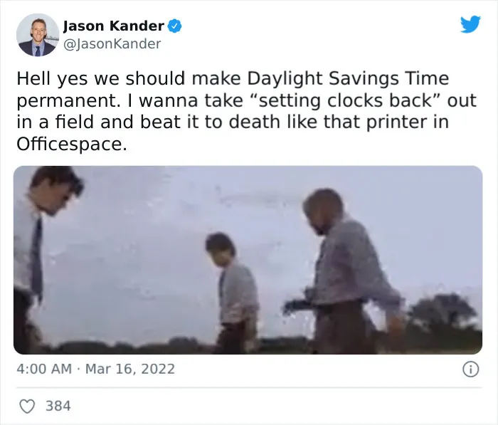 The US Senate Just Voted To Make Daylight Saving Time Permanent In 2023, And Here Are 30 Of People's Best Reactions