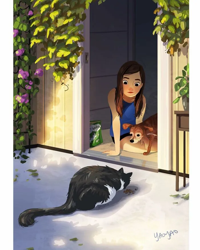 Si aún no sabes qué mascota elegir, las ilustraciones de esta artista te ayudarán a decidir