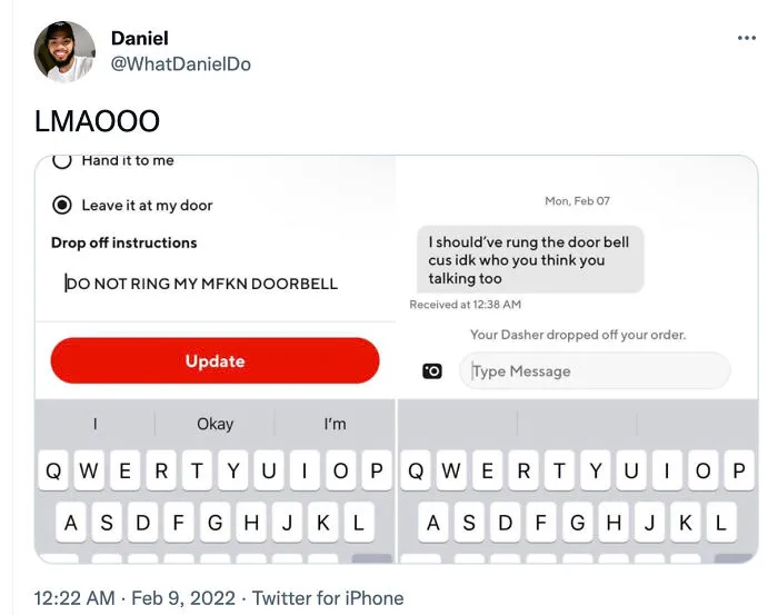 35 Texts From Food Delivery Workers That Might Make You Laugh