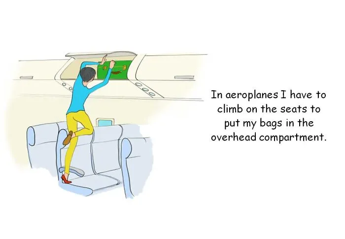 My 19 Illustrations Show What It's Like To Be A Short Person
