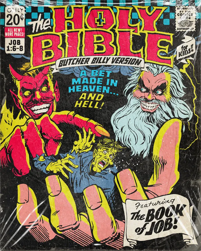 Collection Of The Creepiest Bible Stories As Vintage Comic Books I Created For Kids (18 Pics)