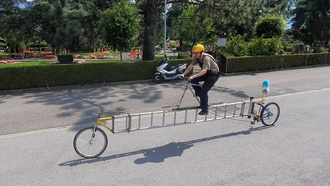 I Build A Ladder Bike, With A Ladder And A Bike