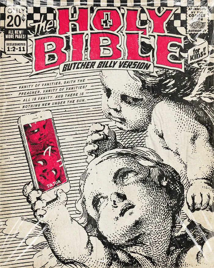 Collection Of The Creepiest Bible Stories As Vintage Comic Books I Created For Kids (18 Pics)