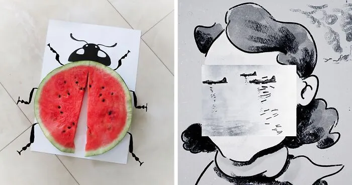 Life in a Notebook: This Prague-Based Artist Draws Interactive Illustrations Using Everyday Objects (70 New Pics)