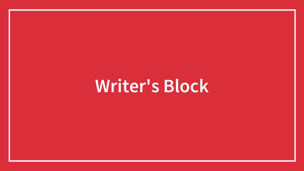 Writer's Block