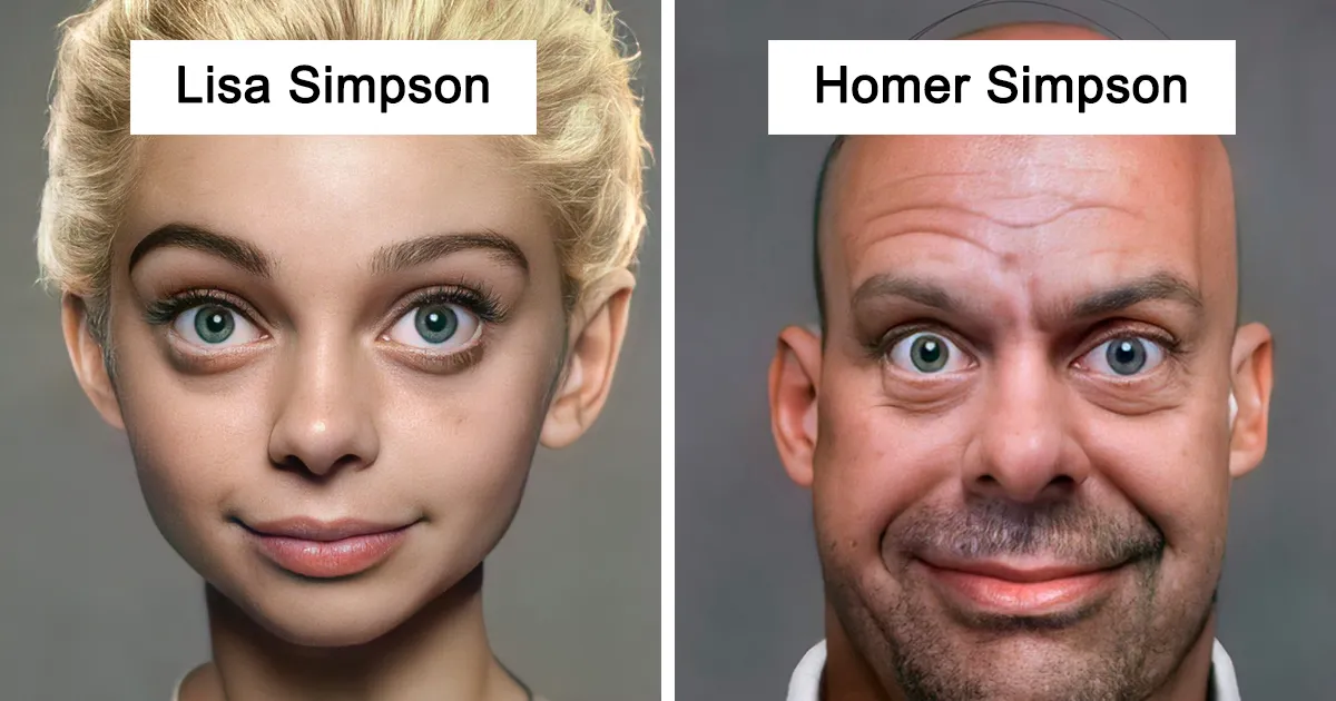 Utilicé inteligencia artificial para ver cómo serían estos 23 populares personajes de animación en la vida real (nuevas imágenes)