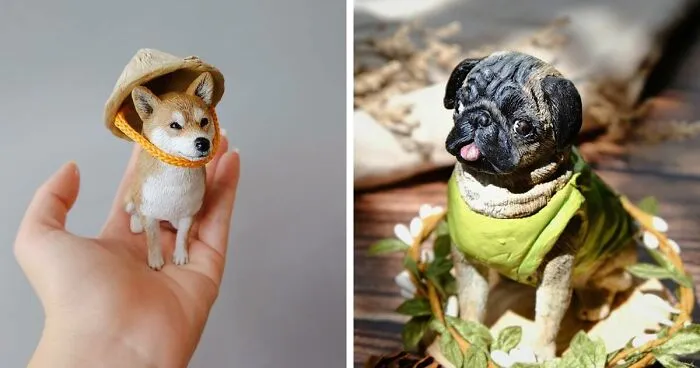 Here’s My Collection Of 31 Dog Sculptures That I Made From Polymer Clay