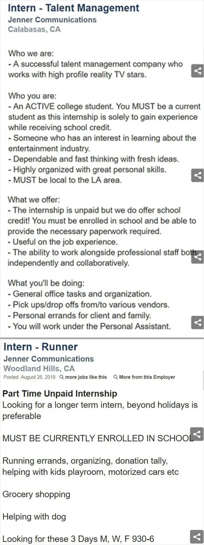 The Kardashians/Jenners Tell Us To Get Off Our A**es And Work And Here Are Some Of Their Job Postings