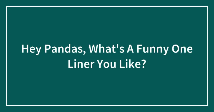 Hey Pandas, What's A Funny One Liner You Like?