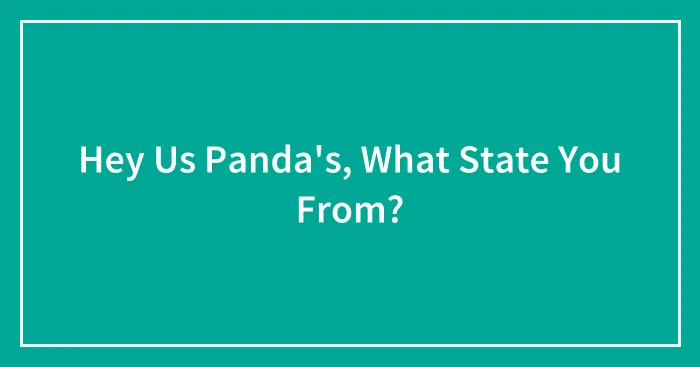 Hey Us Panda's, What State You From?