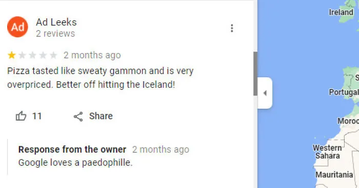 Hey Pandas, Post The Funniest Review You've Seen On Google Maps (Closed)
