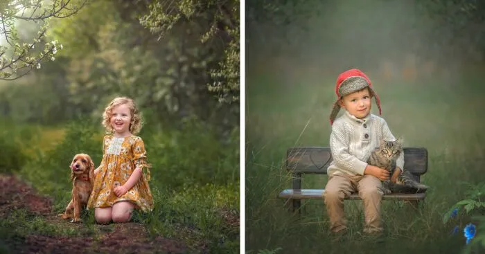 I Took Magical Pictures Of Kids And Their Pets (7 Pics)