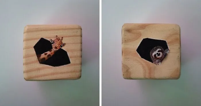 I Paint Animals On Wooden Cubes (12 Pics)