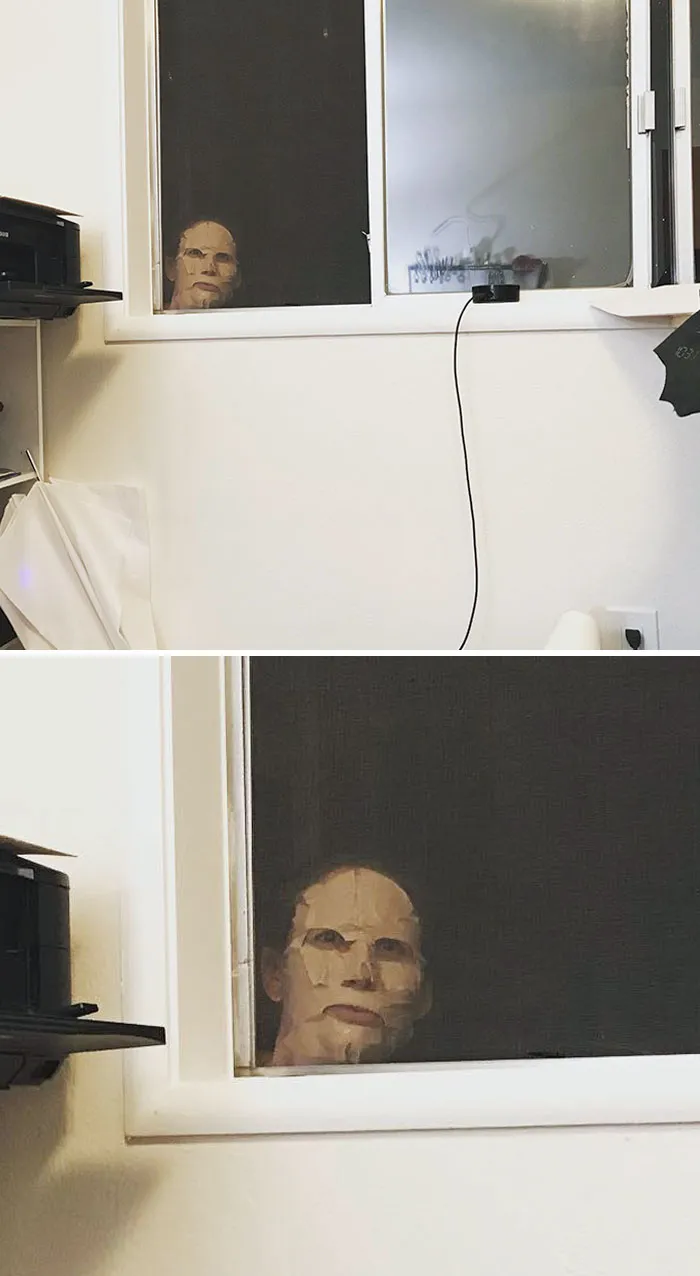 Working In The Leather Shop At Night And I Hear A Noise At The Window. My Wife Thinks She’s Funny