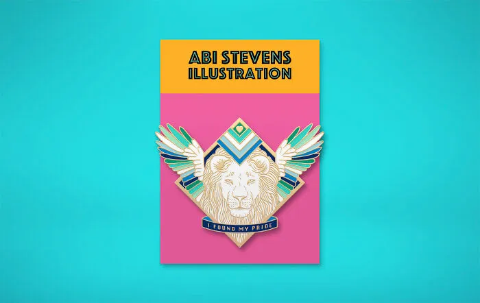 Gay Pride Enamel Pin Mock-Up