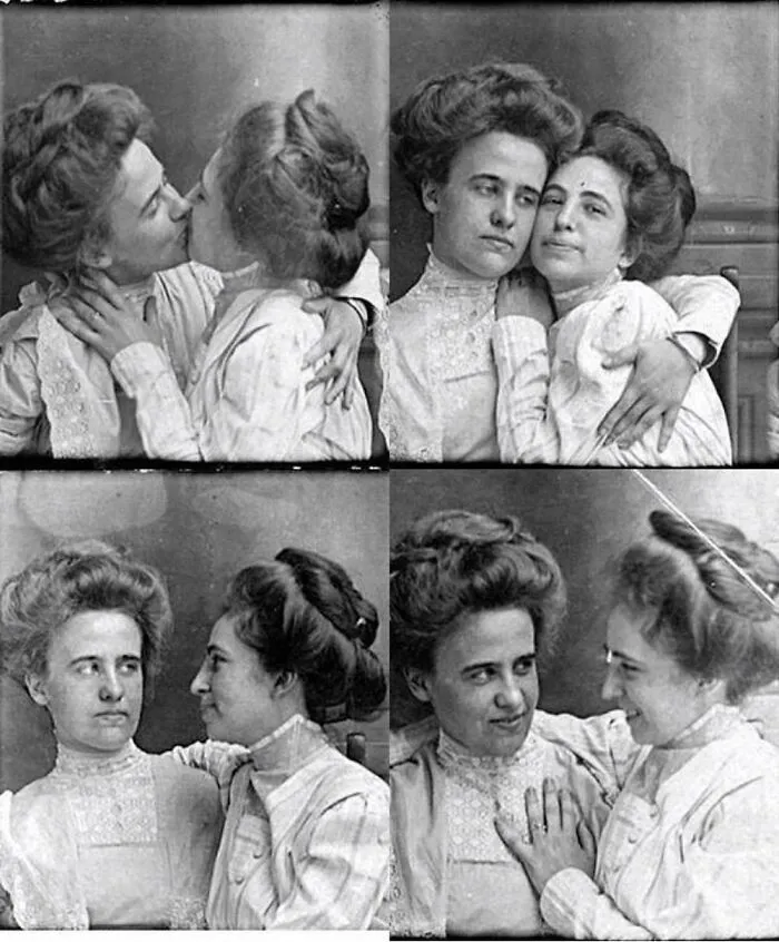 Fotos de estudio de una pareja de lesbianas | Principios de 1900