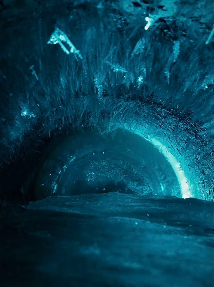 I  Took A Bottle Of Water Out Of The Freezer, Looked Inside, And Thought It Looked Like An Ice Cave, And Quickly Took A Picture