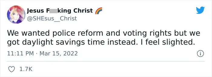 The US Senate Just Voted To Make Daylight Saving Time Permanent In 2023, And Here Are 30 Of People's Best Reactions