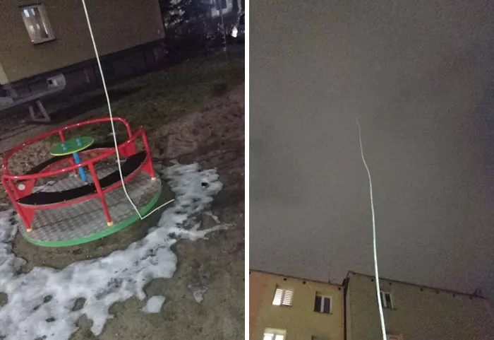 A Freestanding, Stiff Cable Found At A Playground. Nothing Happen When I Pulled It