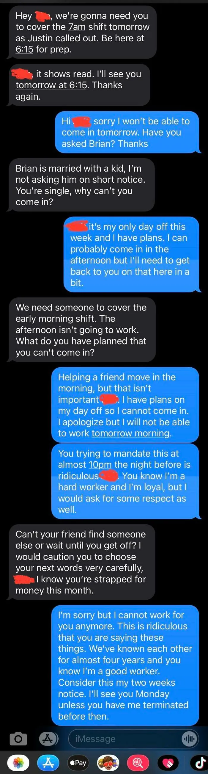 So This Just Happened And I’m Almost Numb ATM. I Hope I Don’t Regret This Tomorrow As I Do Enjoy My Job, But Management Is Rough