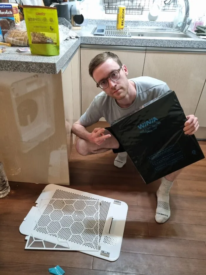Had An Air Purifier Running For Over A Year With The Filter Covered In Plastic The Whole Time