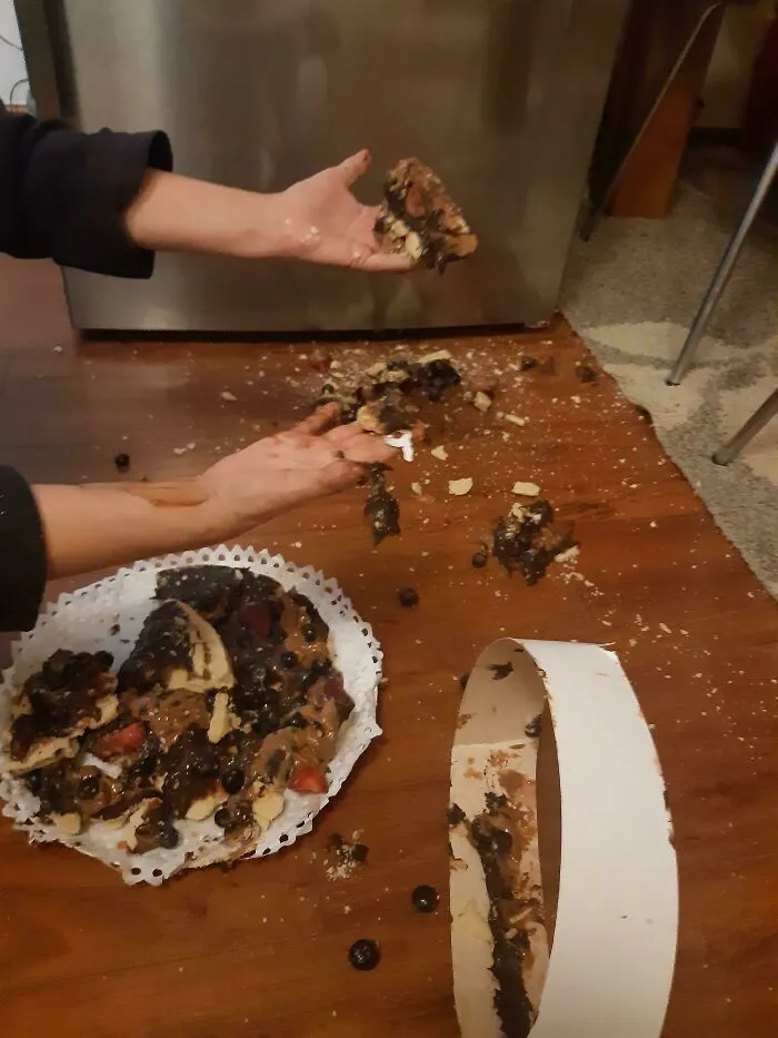Heard A Loud Splat From The Kitchen, Turns Out My Mother Had Just Dropped My Birthday "Cake"