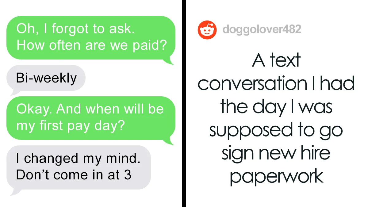 "Your Priority Is Only Pay": New Hire Asks About Pay, Manager Tells Him To Not Come In