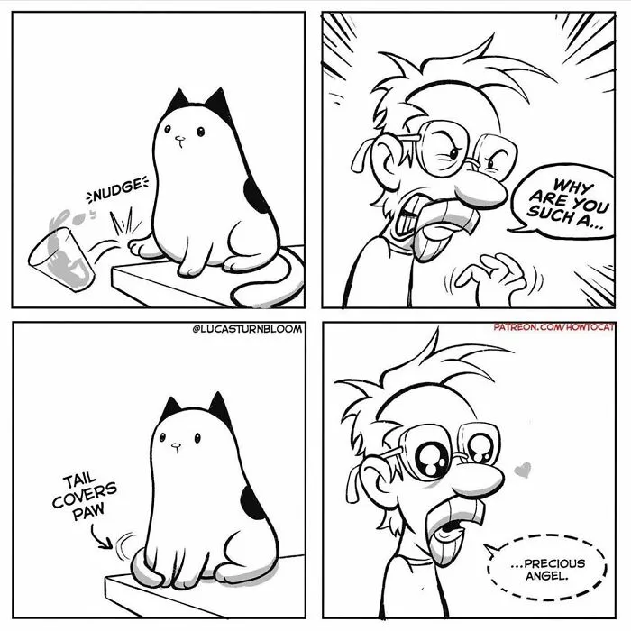 Daily Struggles And Life With A Cat: 30 Funny Comics By “How To Cat” (New Pics)