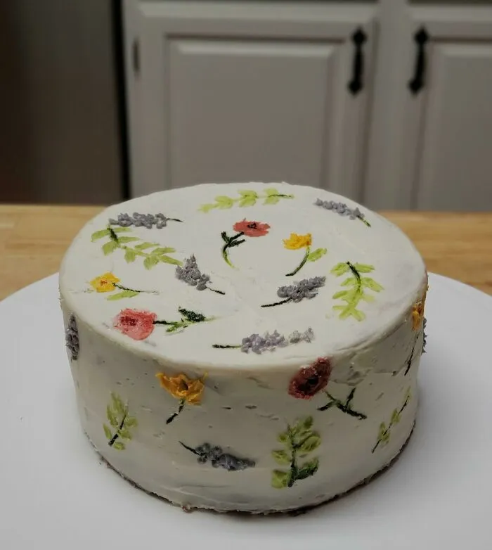 Not Too Happy With It, But Here's The Cake I Made Myself For My 17th Birthday