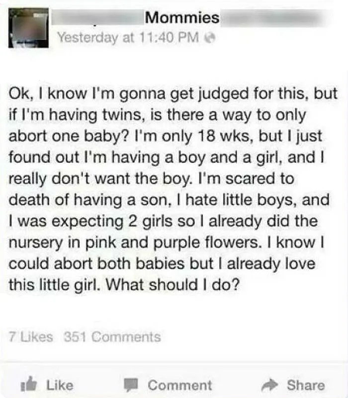 Seems, She Really Does Not Want A Boy...