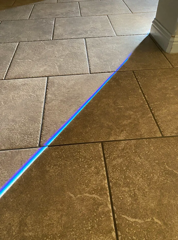 The Way The Pillar In My Home Split The Light Ray Into Only The Color Indigo