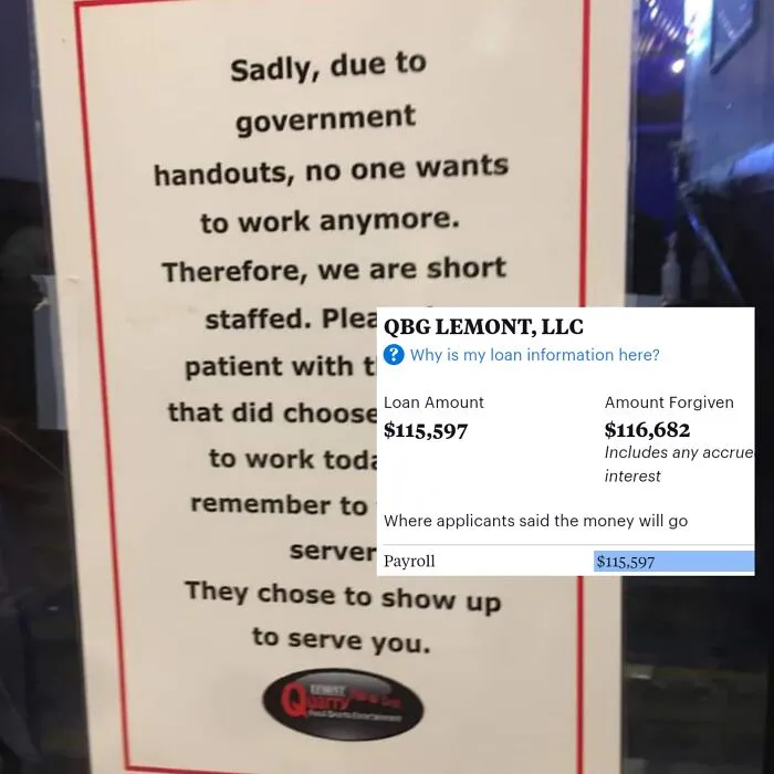 Don't Let These Businesses Gaslight You. They've Taken More "Handouts" Than Any One Of Us Will Ever Receive