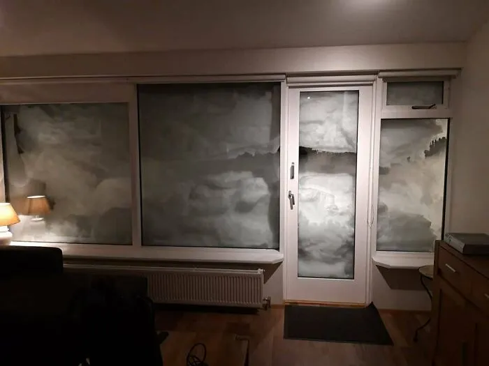 Mi hermana alquiló un piso aquí, en el norte de Islandia, para Navidad, esta es su vista