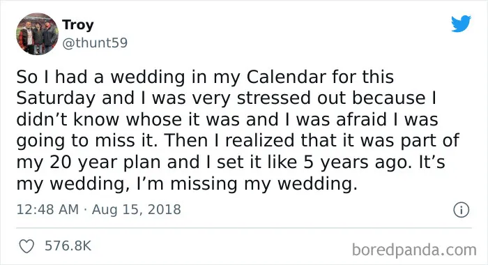 It’s My Wedding, I’m Missing My Wedding