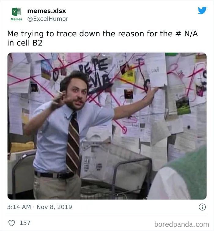 The "Excel Humor" Instagram Page Shares 35 Humorous And Relatable Posts